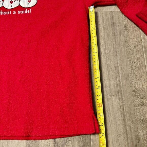 Vintage Red Christmas Sweater with embroidered snowmen Novelty Holiday, Nostalgi - Picture 6 of 8